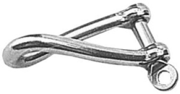 Gehdreter Schäkel aus VA-Stahl in Mikrofusion 10mm