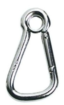 Karabinerhaken AISI 316 m. Auge weit Öffnung 10 mm