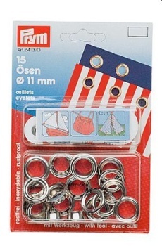 Rundkauschen Ø 11mm, Messing vernickelt