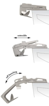 Ausziehbare Bugrolle Mr. Fantastic für Anker bis 20 kg, hochglanzpoliert