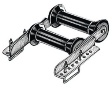 Hintere Schwenkrolle, doppelt 60 mm
