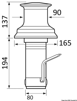 Lewmar Capstan Ankerwinde mit Spill C3 - 12 V