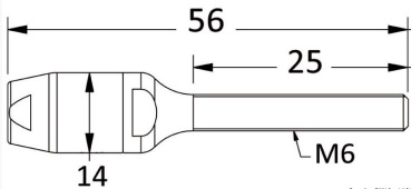 Gewindeklemme f.Textilien Ø 4 mm
