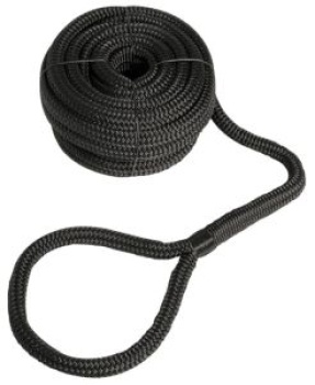 Festmacherleine mit Auge schwarz 20 mm x 12 m