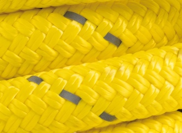 Festmacherleine für Landanschluss 14 mm gelb fluoreszierend reflektierend 50 m