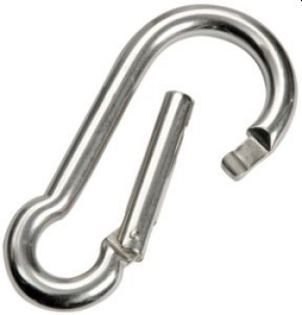 Karabinerhaken ohne Bolzen AISI 316 10 mm