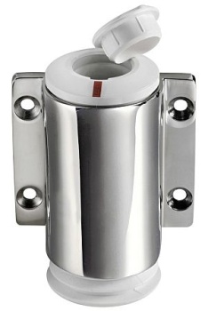 VA-Stahl Sockel Wandmontage 2 Kontakte, weiß