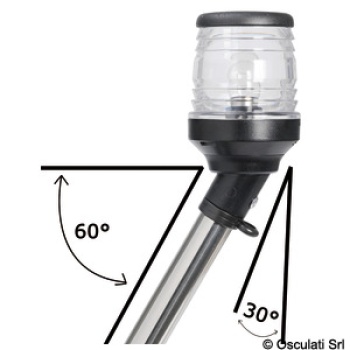Ausziehbarer 360° Schaft 30° Scheinwerfer, schwarz