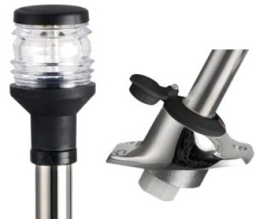 Lampenschaft Basis AISI 316 Schnappkontakt 100 cm