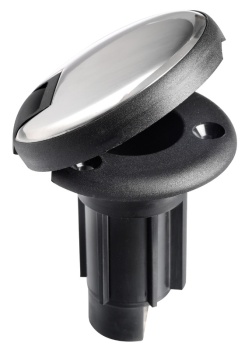 Ausziehbarer Ledschaft mit schwarzem Sockel 100 cm