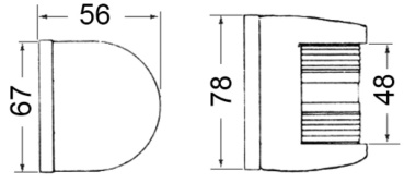 Utility 85 Navigationslicht VA-Stahl 112,5° + 112,5° rot-grün
