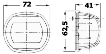Compact Led-Navigationslicht 135° weiß