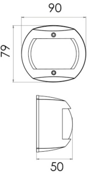 Classic 20 LED Navigationslicht - 112,5° rechts Va-Stah