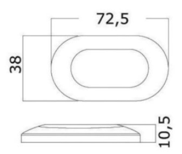 Ovale Orientierungsleuchte, 6-LEDs blau - Zusatzbild 1