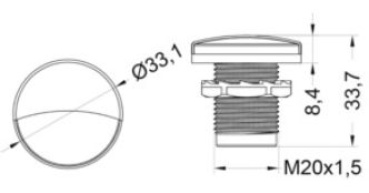 LED-Einbau Orientierungsleuchte, rund weiß