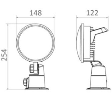 Moonlight LED-Suchscheinwerfer, schwenkbar 12/24V