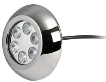 Unterwasserscheinwerfer 6x3W LEDs blau m.Schrauben