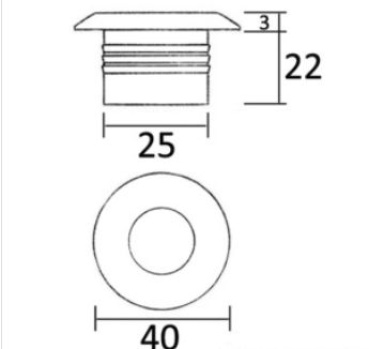 LED-Orientierungslicht, rund blau - Zusatzbild 1