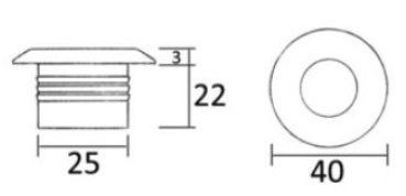 LED-Mikrodeckenleuchte 1x3 W HD blau - Zusatzbild 1