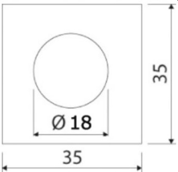 LED-Einbau-Orientierungslicht, frontal weiß - Zusatzbild 1