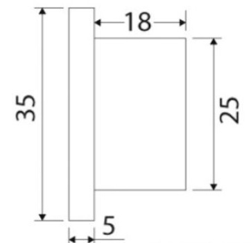 LED-Einbau-Orientierungslicht, weiß 12/24V 1W - Zusatzbild 1