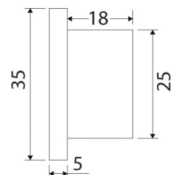 LED-Einbau-Orientierungslicht, weiß 12/24V 3W - Zusatzbild 1