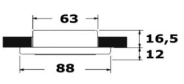 Vega Deckenleuchte VA-Stahl hochglanzpol. 16 LEDs - Zusatzbild 1