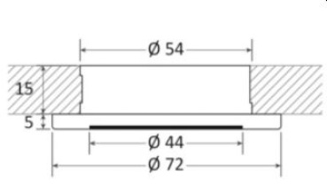 Polis extraflache LED-Einbaulicht dimmbar weiß/rot - Zusatzbild 1