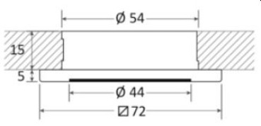 Propus extraflache LED-Einbaulicht weiß/rot - Zusatzbild 1