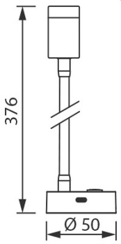 Schwenkbare LED-Leseleuchte für Bettkopfteil mit Dimmer