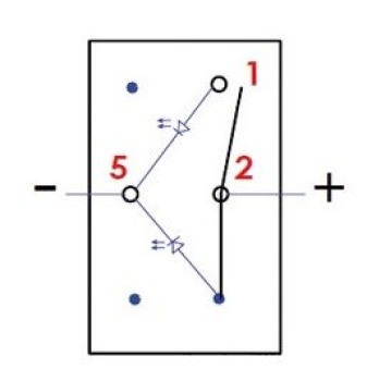 Marina R Schalter ohne Wippe (ON)-OFF-(ON) 1-polig