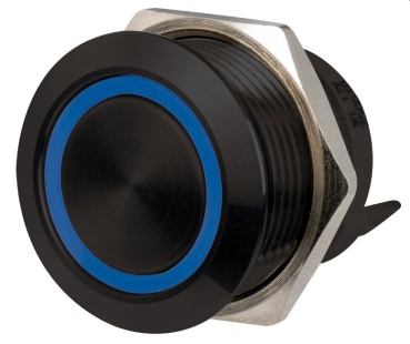 FLAT-Schalter Edelstahl Schwarz ON-OFF 12/24 V RBW