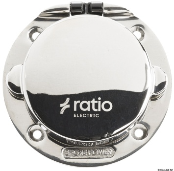 16A Edelstahl-Shore-Steckdose