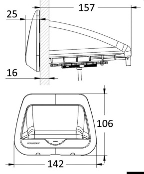ROKK NEST - Wasserdichtes kabelloses Einbauladegerät - 3 Spulen 15 W