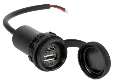 Wasserdichte USB-Steckdose mit Deckel