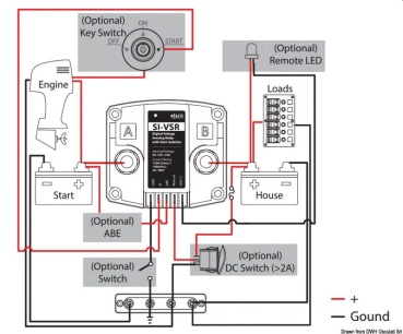 Spannungsempfindliches Relais (VSR) mit Starter-Tennung