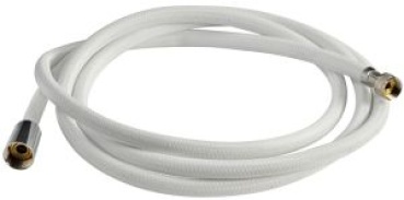 Net-Brausenschlauch aus Nylon, weiß 2,5 m