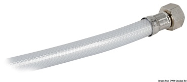 Knopf-Handdusche, weiß PVC-Schlauch 2,5 m - Zusatzbild 1