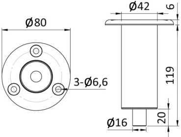VA-Stahl-Einbau-Sockel f. 15.480.xx - Zusatzbild 1