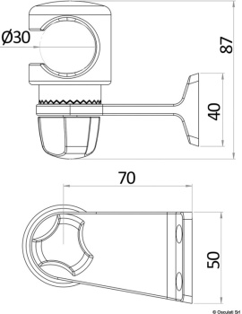 Wandhalterung f.VA-Stahl-Dusche - Zusatzbild 2