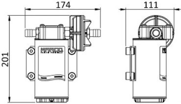 Selbstansaugende Elektropumpe 12 V 26 l/min