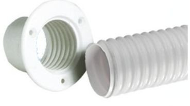 Spezialschlauch aus PVC für Kabel von Außenbordern weiß
