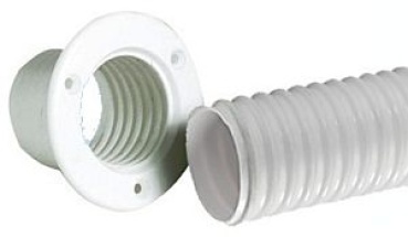 Spezialschlauch aus PVC für Kabel von Außenbordern grau