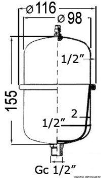 Druckausgleichsbehälter f.Autoklav/Wasserhitzer 1l