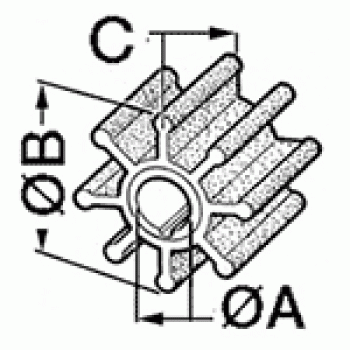Ersatzflügelrad Renault 20/80, 3/8"-Anschlüsse