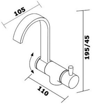 Wasserhahn Modell Style - Serie Black