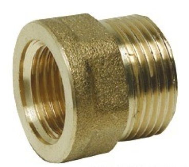 Rohrmuffe Messing Außen/Innen 1"1/2 x 1/2"