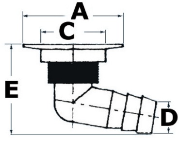 Ablass f.Dusche m. Filter 19 mm