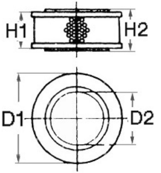 Luftfilter f. VOLVO-Motor 858488-0