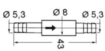Rückschlagventil f. Scheibenwaschset